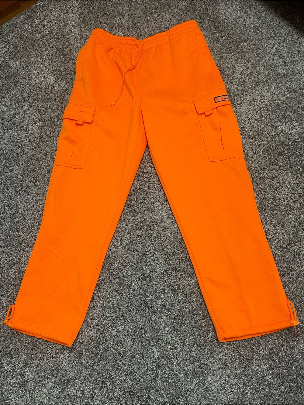 Bright Orange Cargo Sweatpants